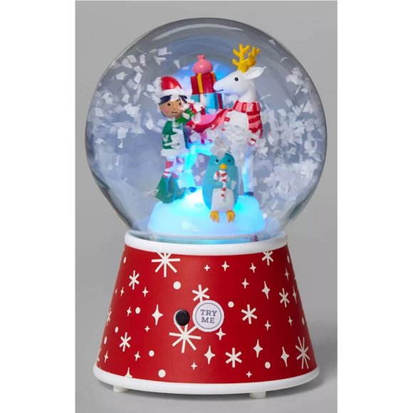 Target | Holiday | Animated Light Up Christmas Snow Globe Nwt | Poshmark